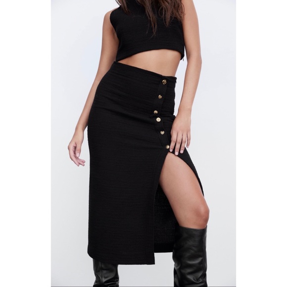 ZARA midi buttoned skirt - Picture 6 of 10